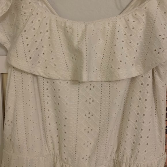 BCBGeneration Women's Knit White Off-the-shoulder Dress Size XXS - Picture 5 of 9